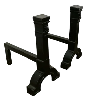 19th Century Iron Fire Dogs, Set of 2