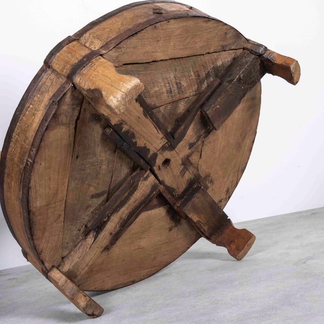 Tan Indian Chakki Coffee Table For Sale - Image 8 of 12