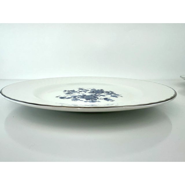 Vintage Mid Century Enoch Wedgwood “Royal Blue Ironstone” Plates, Set of 8 For Sale - Image 11 of 13