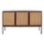 2 Shelf Rattan Sideboard - Walnut/Natural For Sale
