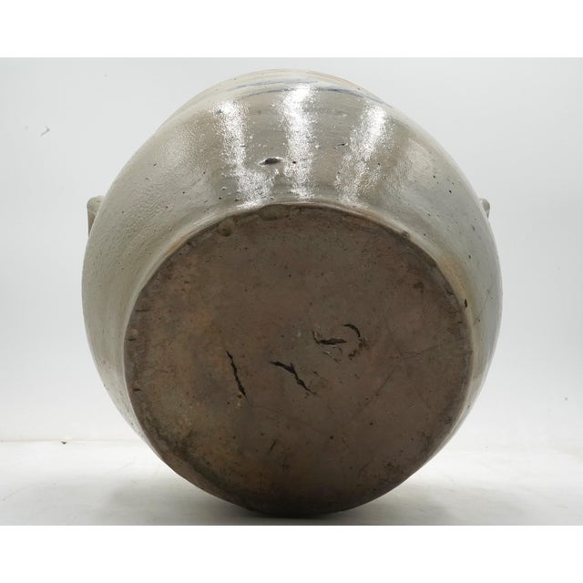 Large Antique Stoneware Crock Urn W. Handles For Sale - Image 9 of 9