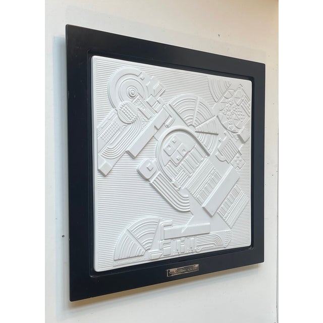 Modern Eduardo Paolozzi, Abstract Architectural Limited Wall Plaque, 1978, Bisque For Sale - Image 3 of 10