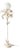 Italian Enamel White Leaf Tole Floor Lamp by Sergio Terzani, 1970s For Sale