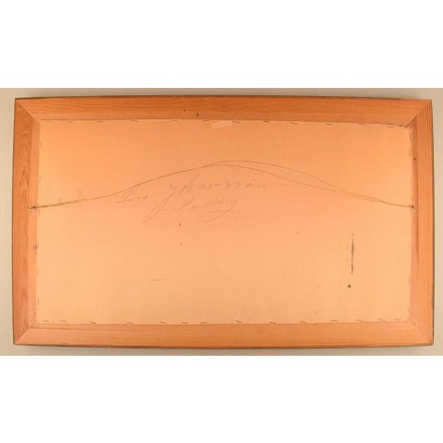 Swedish Wool on Board Modernist Mountain Landscape by Lisa Johansson For Sale - Image 8 of 9