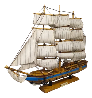 Handmade HMS Endeavour Ship Model, England, 1970s
