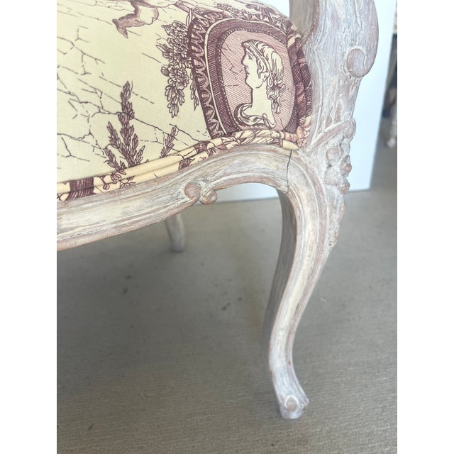 Pair of Louis XV Style Armchairs Early 19Th. Century. For Sale - Image 10 of 12