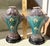 Art Nouveau Antique Chinese Sancai Glazed Koi Fish Vase Pair Tang Style 1930 Art Nouveau For Sale - Image 3 of 9