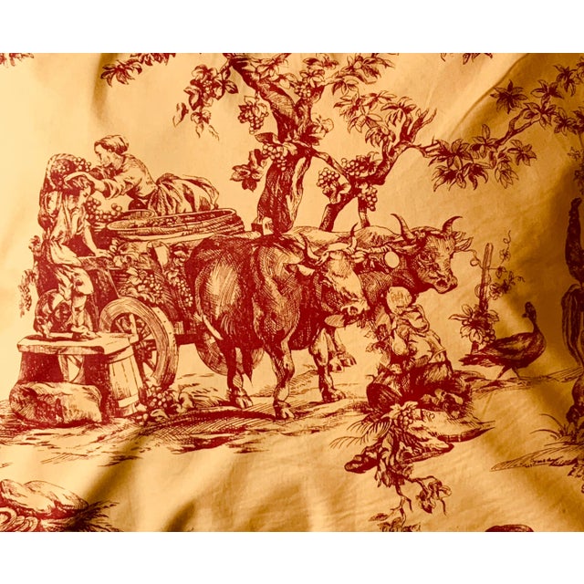 Couturier Zipper Closure · Sold Individually · 4 in Stock Gold ground, wine-red scene — the harvest and hearth imagery of...