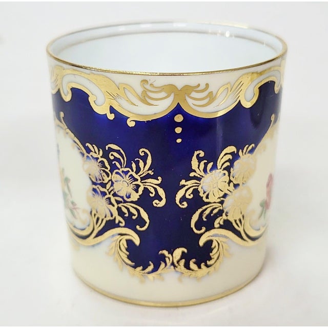 Ceramic Set of 10 Antique Gilt Gold Fine China Porcelain Cups by Aynsley For Sale - Image 7 of 9