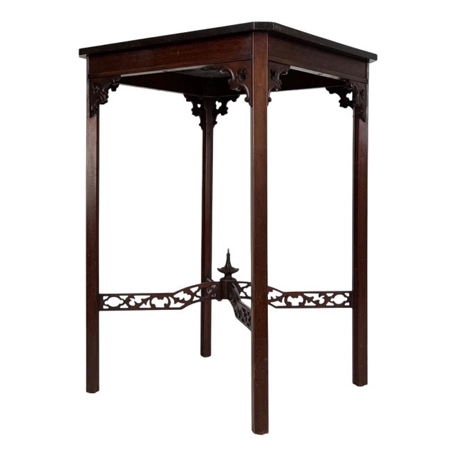 Antique English Mahogany Side Table, 1920s For Sale