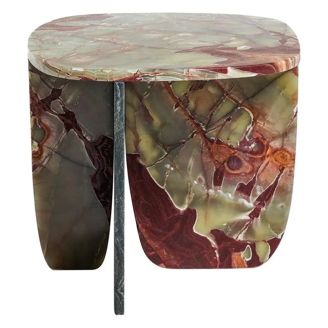 Gemstone Red Green Onyx Coffee Table by OS and OOS For Sale - Image 7 of 7