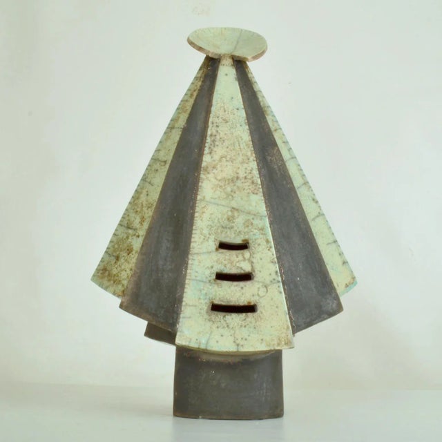 Sculpture of Cloaked Figure in Ceramic For Sale - Image 6 of 11