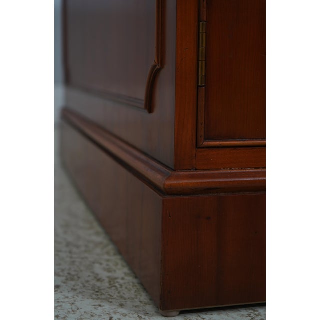 Reprodux English Style Leather Top Yew Wood Desk For Sale - Image 17 of 18