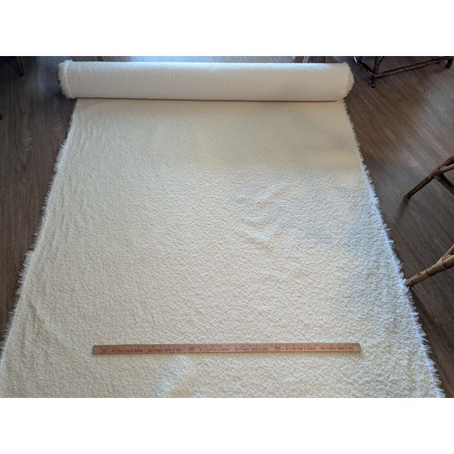 Schumacher "Ogden Boucle" Designer Fabric — Ivory, 7 Yards For Sale - Image 9 of 9