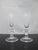 Fine Steuben white wine glass set of 2 in the #7737 pattern. Trumpet shaped bowls with flaring disc on stem, over round...