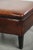 Large Dark Brown Square Ottoman Made of Sheepskin with Black Piping For Sale - Image 9 of 12