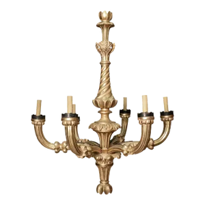 19th Century Italian Giltwood Chandelier