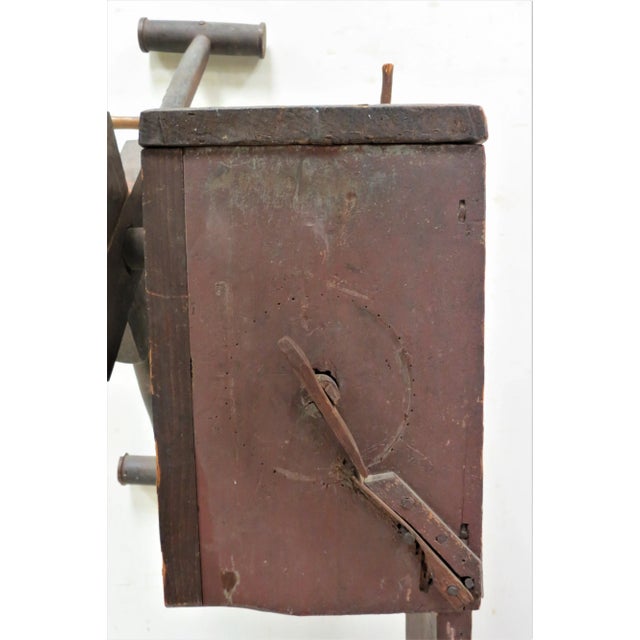 Wood Antique Primitive Farmhouse Wood Yarn Winder For Sale - Image 7 of 11
