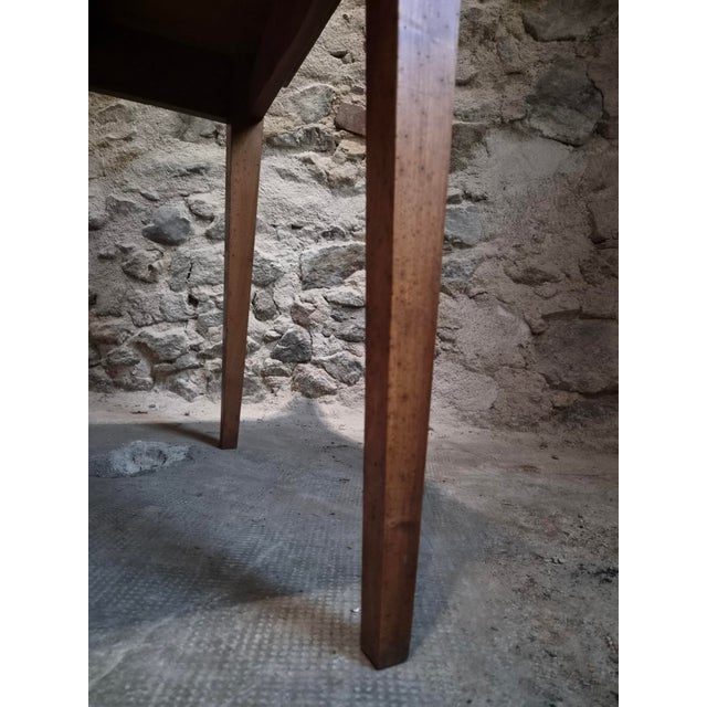 Antique French Walnut Table with Drawer, 1890s For Sale - Image 16 of 18