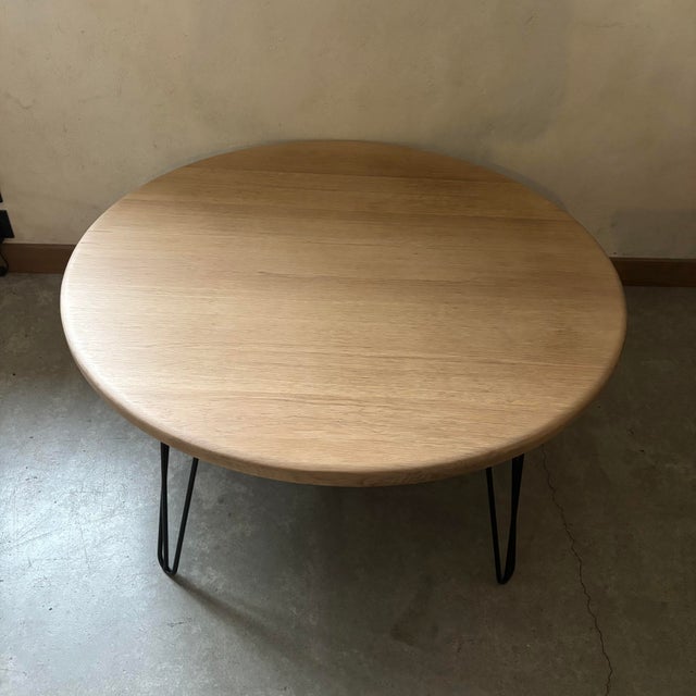 Wooden Coffee Table with Hairpin Legs, 2010s For Sale - Image 3 of 6