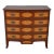 English Inlaid 4 Drawer Bow Front Mahogany Chest For Sale