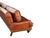 1970s English Traditional Light Brown Leather Sofa With Nail Head Trim & Carved 6-Leg Base For Sale - Image 12 of 16