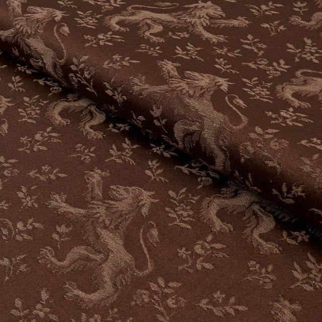 Schumacher Sample - Schumacher Ewan'S Beasts Fabric In Brown For Sale - Image 4 of 6
