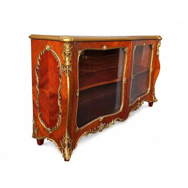 French Wooden Sideboard with Gilded Bronze Applications For Sale - Image 5 of 11