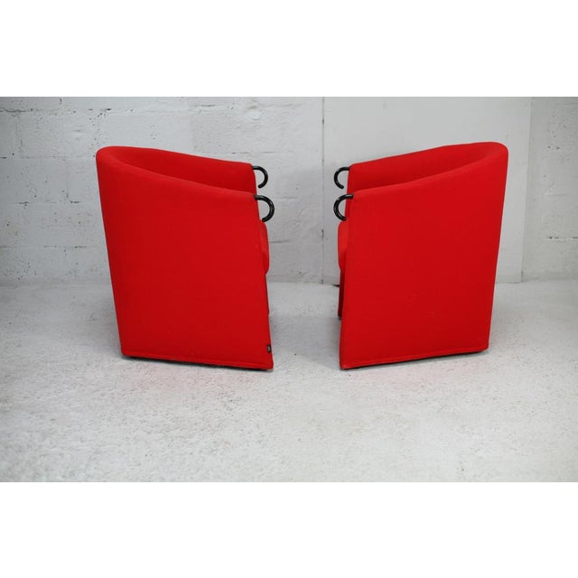 Red Set of Red Armchairs from Arflex, Italy, 1980 For Sale - Image 8 of 16