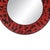 Wood Vintage Circular Red Hand Painted Tortoiseshell Mirror Frame For Sale - Image 7 of 9