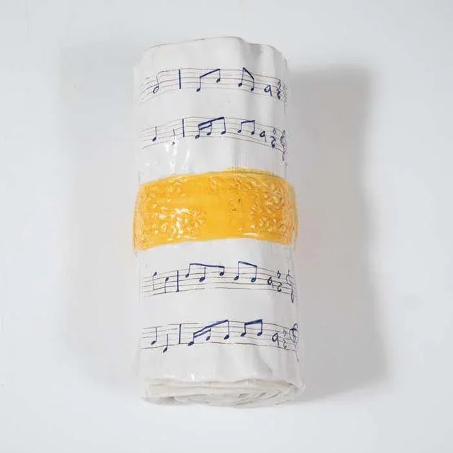 White 1970s Ceramic Sheet Music Form Decorative Box For Sale - Image 8 of 10