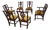 1980s Henkel Harris Mahogany Dining Room Chairs Chippendale For Sale