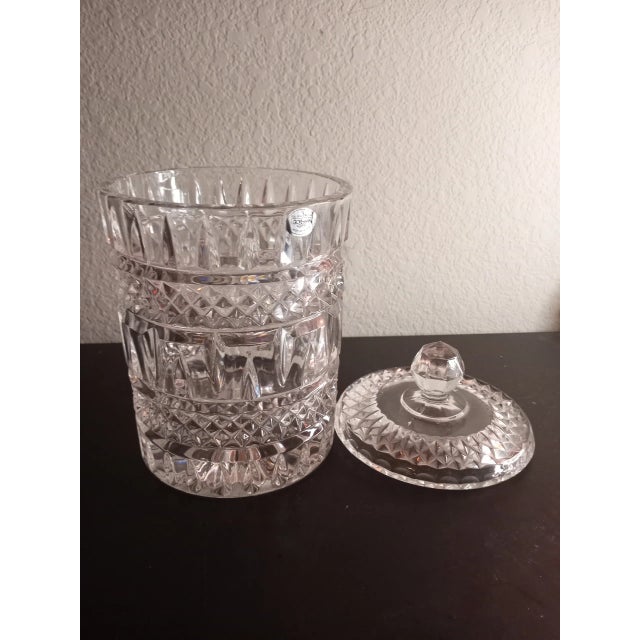 Gorham Gorham Germany Lead Cut Crystal Covered Canister Jar For Sale - Image 4 of 9