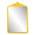 Vintage 1970s French Rococo Yellow Mirror For Sale