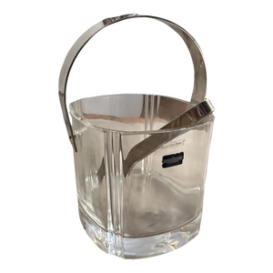 A 1970s Modern Arnolfo Di Cambio Ice Bucket With a Lino Sabattini Ice Tongs