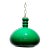 Vintage French Green Glass Pendant Light For Sale