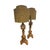 Vintage Italian Fortuny Fabric Half Drum Lamp Shades - A Pair For Sale - Image 4 of 5