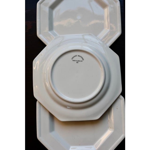 Vintage Octagonal Beaded Dessert Plates from Johnson Brothers, 1980s, Set of 6 For Sale - Image 6 of 8