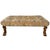 Neoclassical Vintage Large Traditional Tufted Ottoman Coffee Table With Carved Lion Paw Feet For Sale - Image 3 of 10