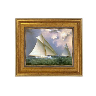 James E Buttersworth Mischief and Gracie Schooner Race Reproduction Oil Painting For Sale