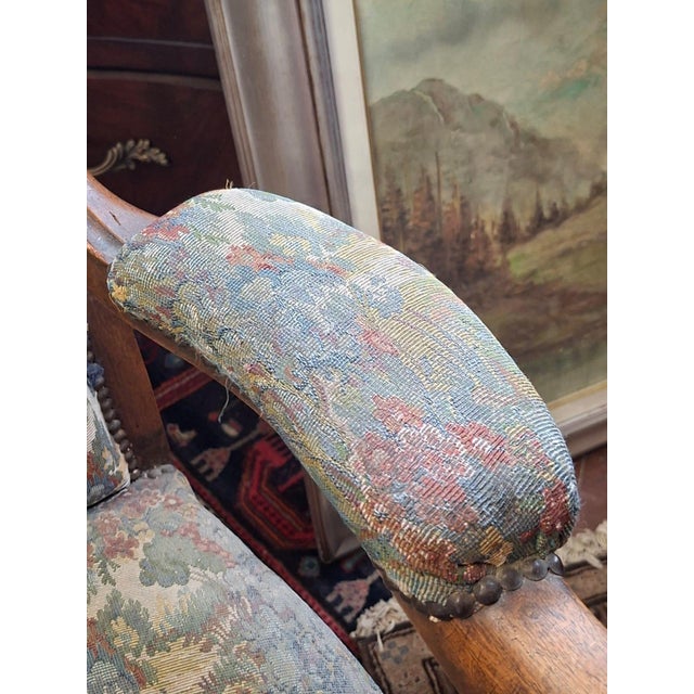 Italian Paolina Armchair with Fabric, 1890 For Sale - Image 9 of 16