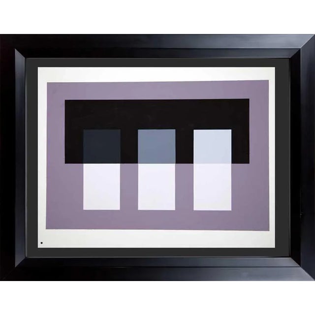 1960s Modern Josef Albers Original Silkscreen 1963 [XI-2a] Limited Ed.w/Custom Frame For Sale - Image 5 of 5