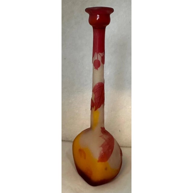 Glass 1920s Galle Banjo Vase For Sale - Image 7 of 11