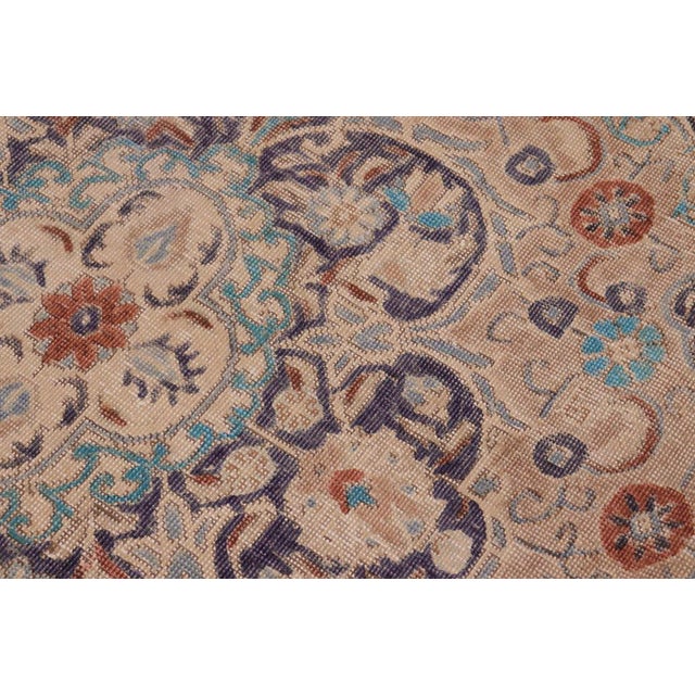 1990s Shabby Chic Vintage Red/Tan Wool Rug - 10'3'' X 13'7'' For Sale - Image 5 of 10