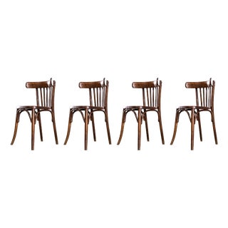 Vintage Dining Chairs in Oak, 1950s, Set of 4 For Sale