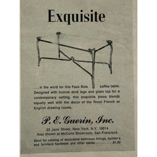 1960s Organic Motif Formed Gilt Bronze Coffee Table by p.e. Guerin For Sale In San Diego - Image 6 of 6