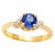 Modern Natural Blue Sapphire 3.60cts & Diamond 0.20cts Ring in 18k Gold For Sale - Image 3 of 8