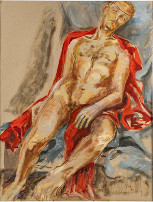 Luez, Portrait, Painting on Paper, 20th Century