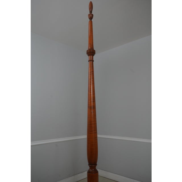 Eldred Wheeler King Size Tiger Maple Poster Bed For Sale In Philadelphia - Image 6 of 16
