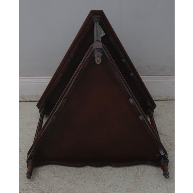 Theodore Alexander Figural Mahogany Corner Table For Sale - Image 11 of 13